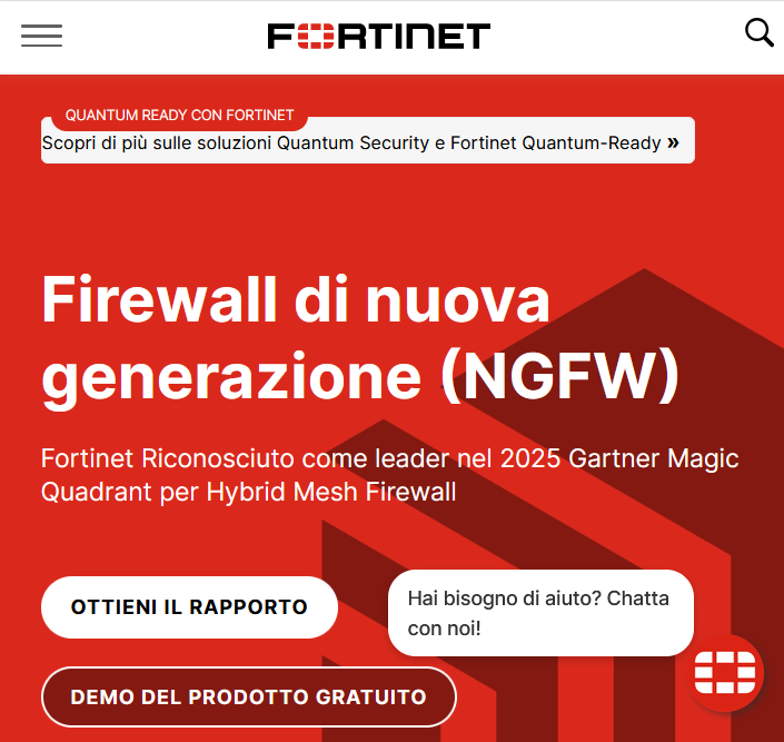 FortiGate NGFW è disponibile come hardware, VM e appliance cloud.
