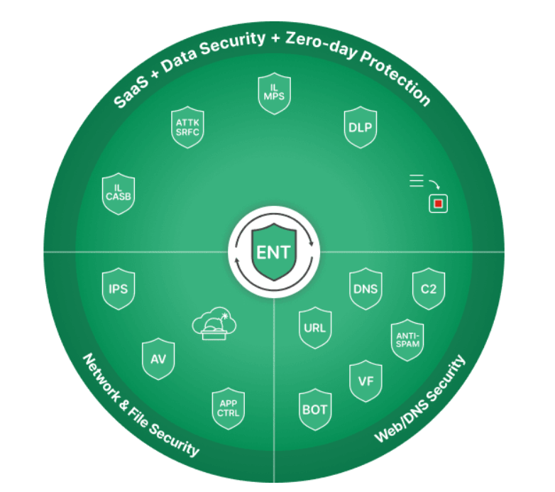 Torta grafica dei devices di preotezione Fortinet